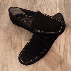 Marc Fisher Black Suede Moc Loafers Size 7.5